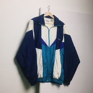 Vintage Colour Block Windbreaker Jacket
